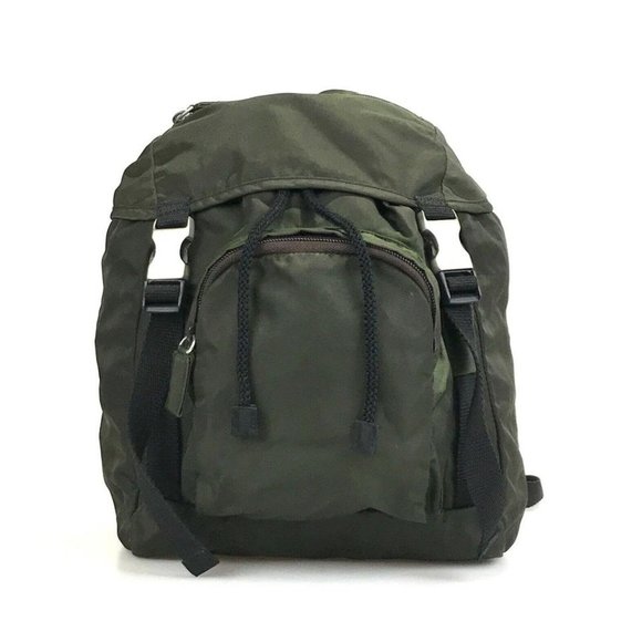 PRADA Tessuto Montagna V140 Ebano Green Nylon Backpack - Picture 4 of 10